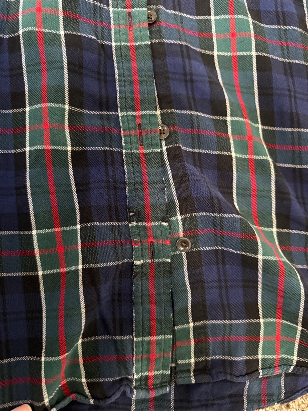 Vintage LL Bean Plaid button down - Picture 4 of 6